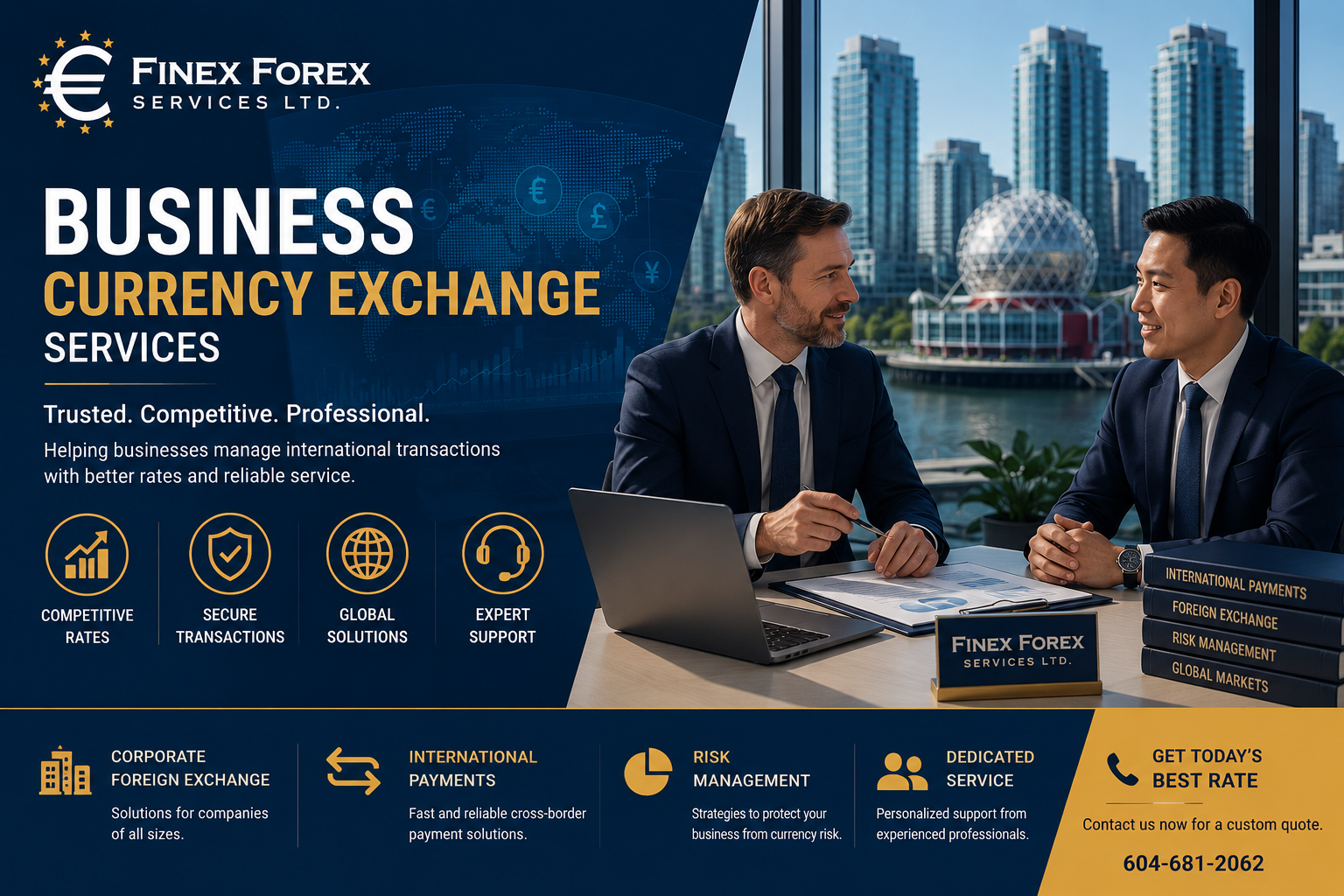 Business currency exchange services in Vancouver